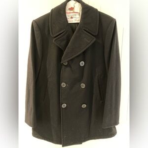 Men’s Classic Black Peacoat 42